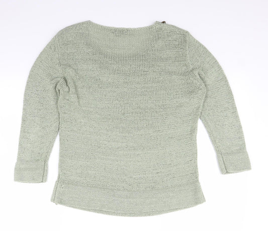 Touch Womens Green Knit Pullover Jumper Size M