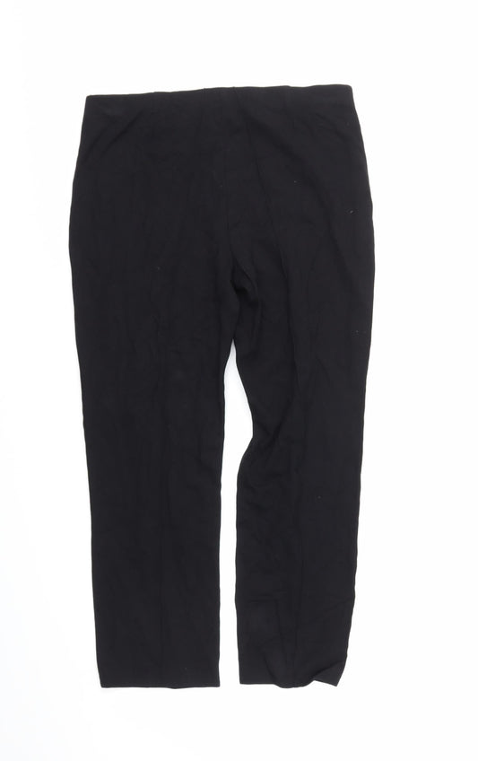 Barbara Womens Black Trousers Size 12 L22 in