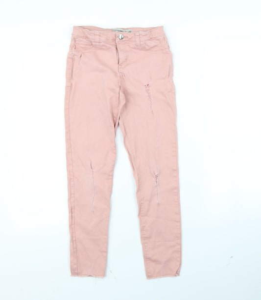 Denim & Co. Girls Pink Skinny Jeans Size 10 Years
