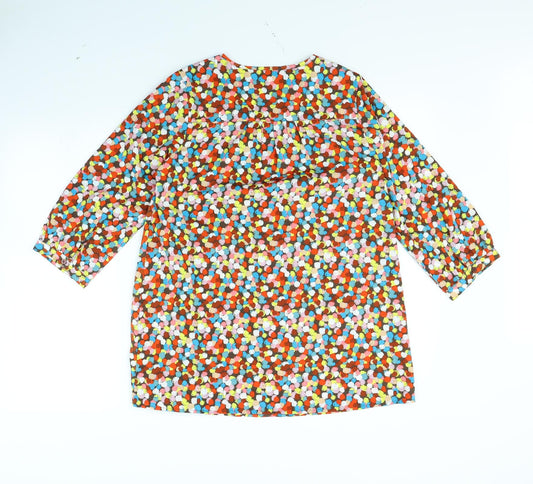 Tammy Girls Brown Polka Dot Basic Blouse Size 13 Years