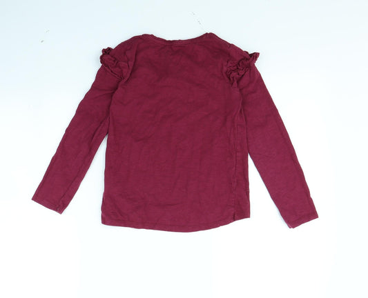 Nutmeg Girls Purple Basic T-Shirt Size 8 Years