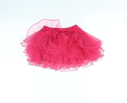 Preworn Girls Pink Flare Skirt Size S