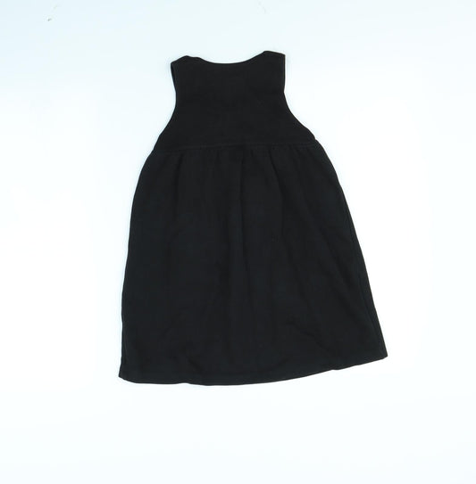 Top Class Girls Black Pinafore/Dungaree Dress Size 5 Years