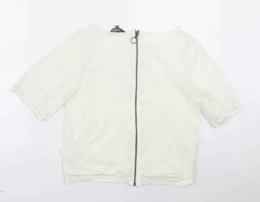 limited Womens White Basic T-Shirt Size 12