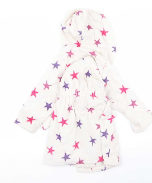 m&s Girls White Floral Cami Robe Size 2 Years