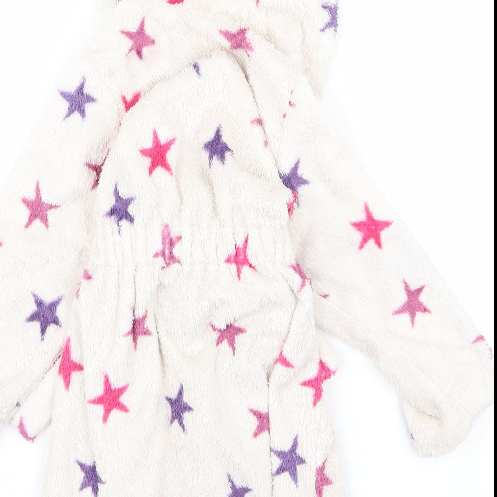 m&s Girls White Floral Cami Robe Size 2 Years