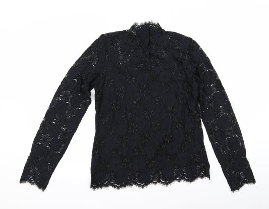 Preworn Womens Black Basic Blouse Size XS