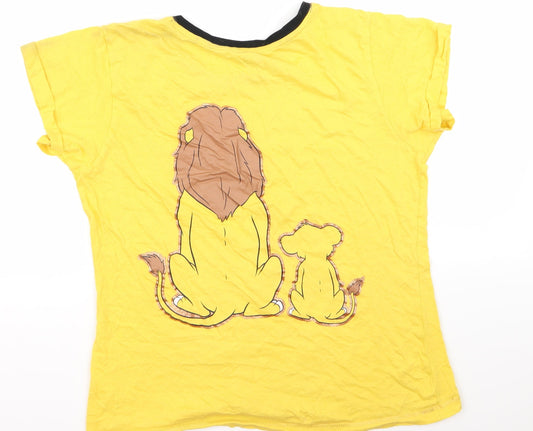 Disney Mens Yellow    T-Shirt Size S  - the lion king