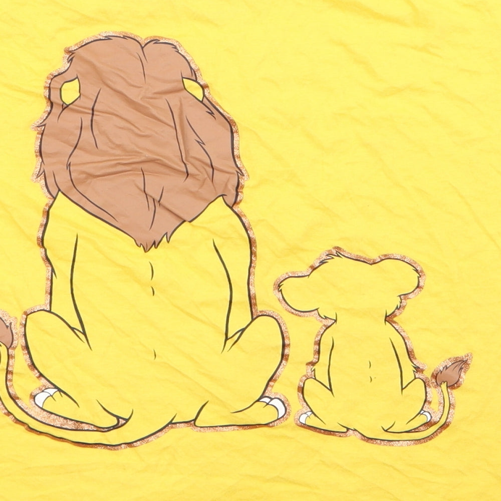 Disney Mens Yellow    T-Shirt Size S  - the lion king