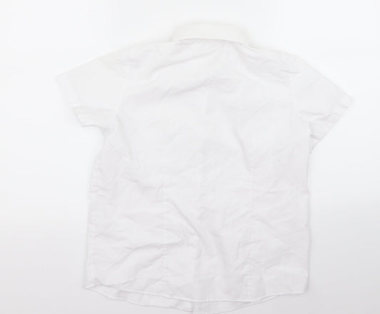 George Girls White Rayon Basic Button-Up Size 12 Years