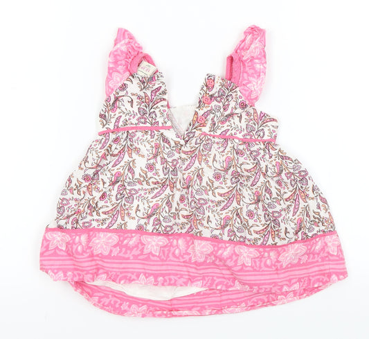 Old Navy Girls Pink Floral Kaftan Size 12-18 Months