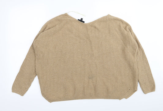 Topshop Womens Brown Pullover Jumper Size 8