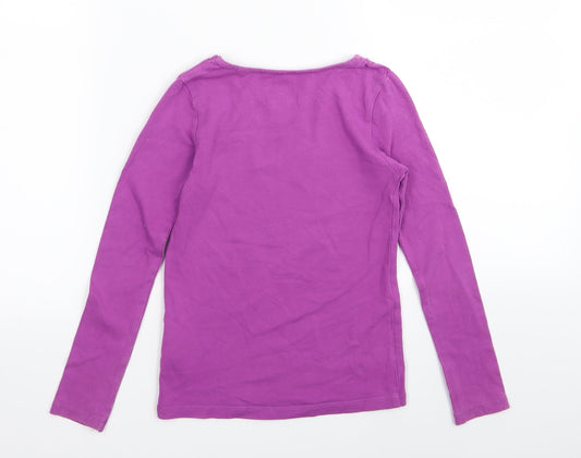 H&M Girls Purple Basic T-Shirt Size 7-8 Years