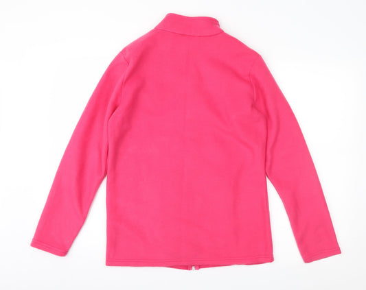 Alison Vallie Womens Pink Fleece Jacket Size S
