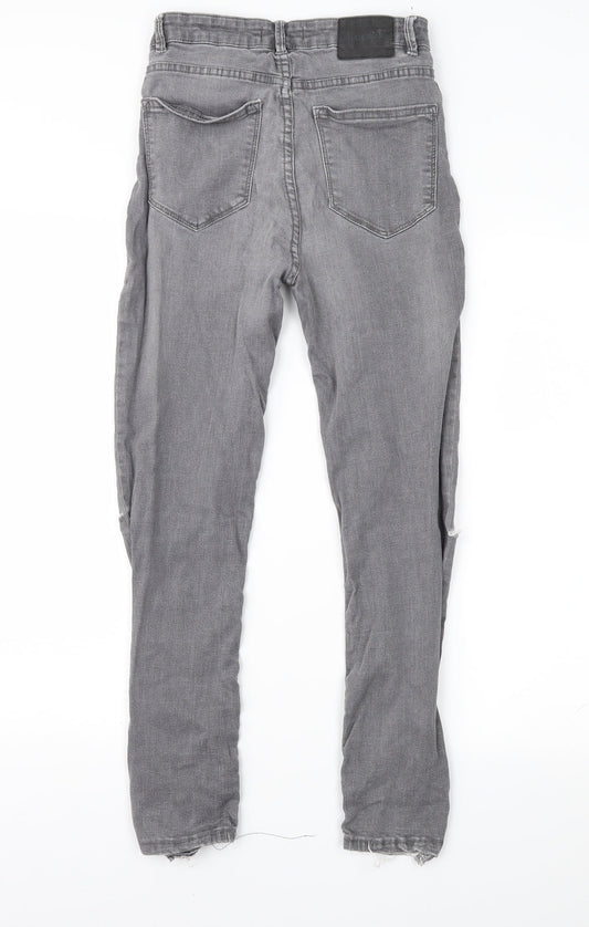Pull&Bear Womens Grey Denim Skinny Jeans Size 8 L25 in