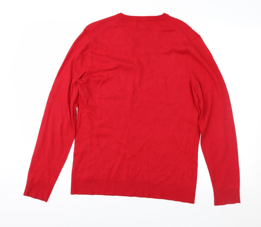 Alfani Mens Red Pullover Jumper Size S