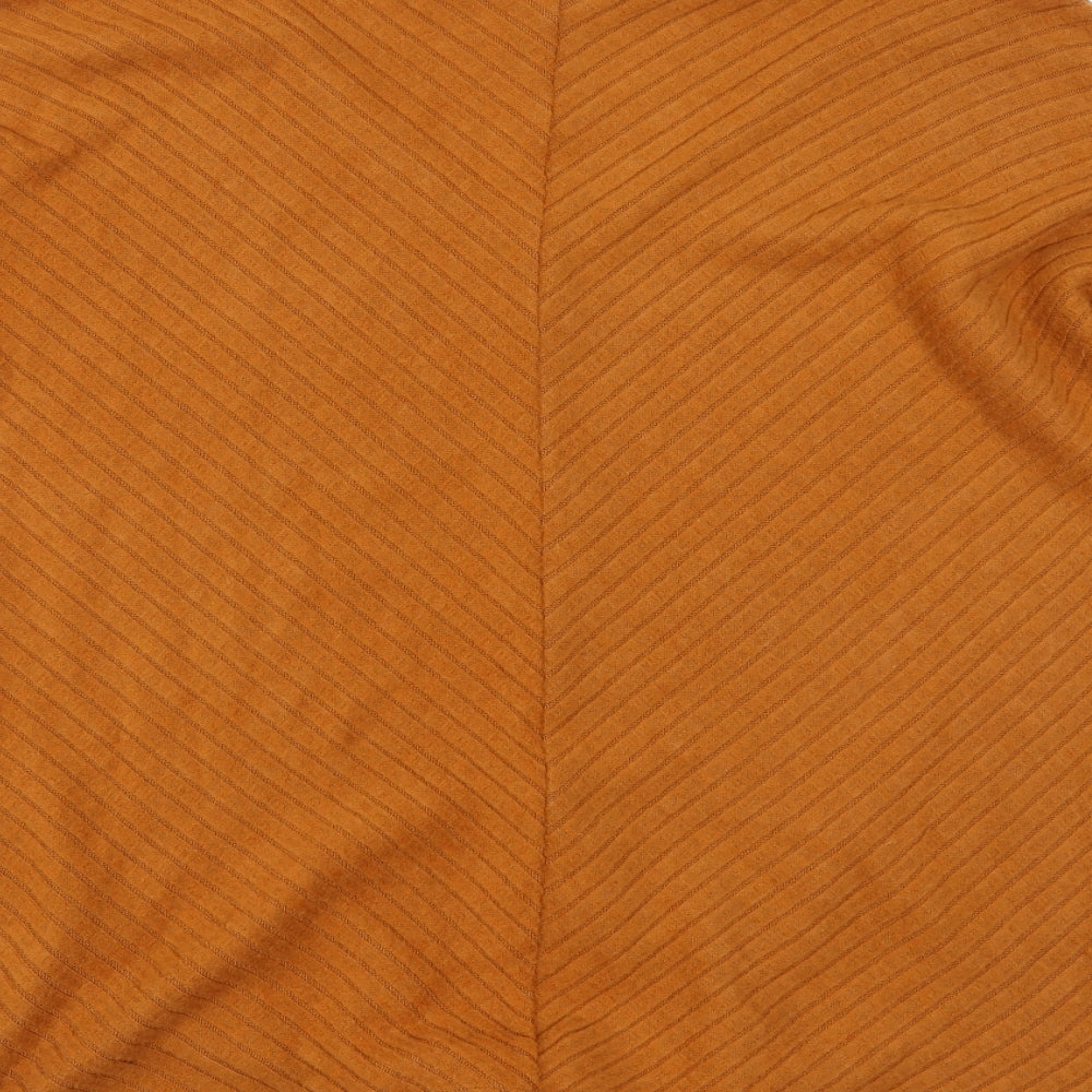 PEP&CO Womens Brown Striped Pullover Jumper Size 16