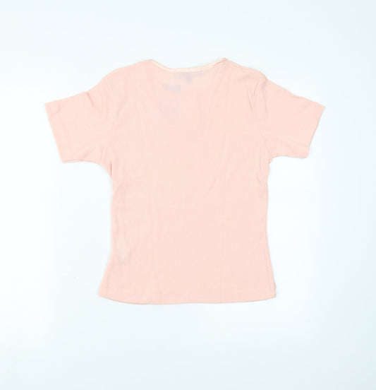 Nouveau Womens Pink Basic T-Shirt Size S