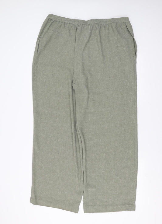 Platinum Womens Green Trousers Size 20 L28 in