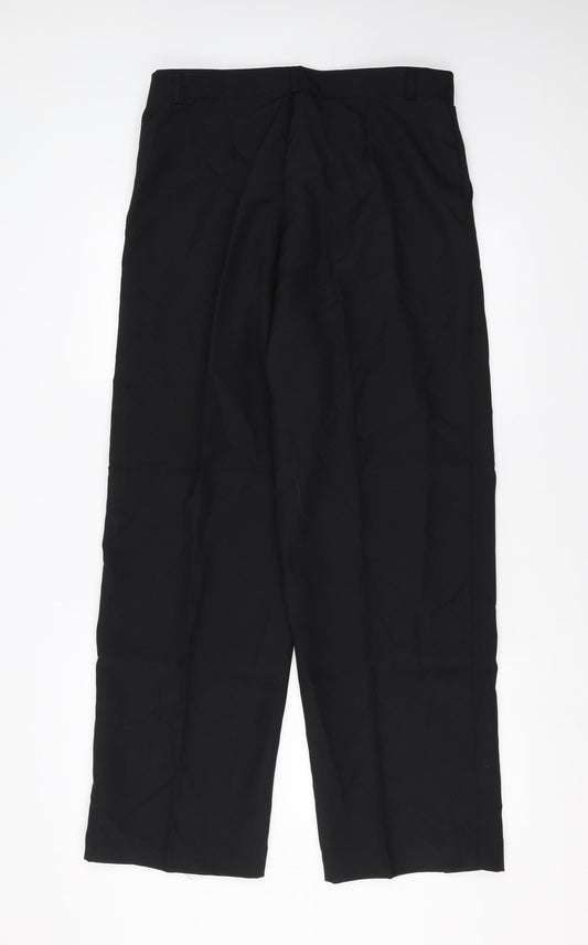 Preworn Womens Black Trousers Size 16 L29 in