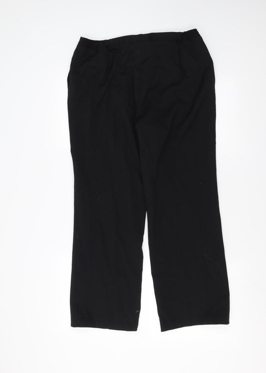 Les Essentiels Womens Black Trousers Size 16 L26 in