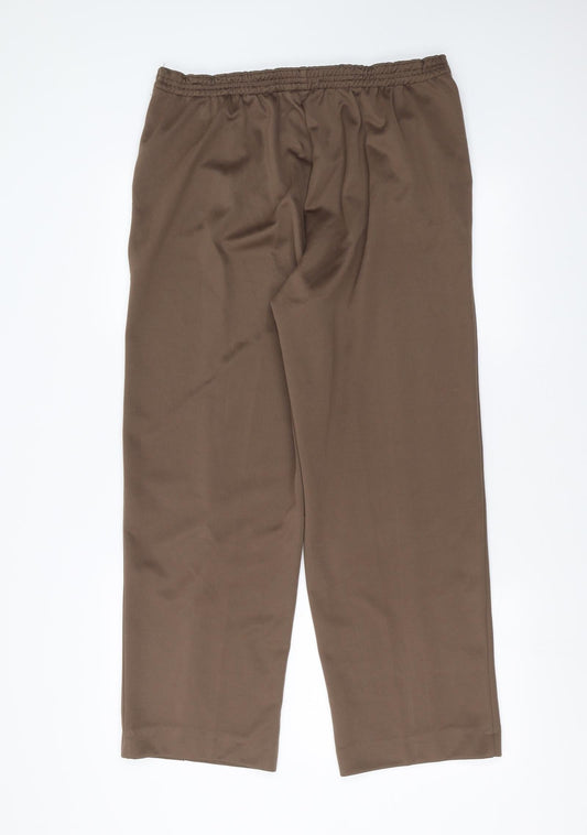 BM collection Womens Brown Trousers Size 16 L27 in