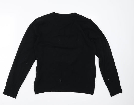 Adini Womens Black Cardigan Jumper Size L