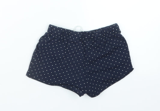 H&M Girls Blue Polka Dot Boyfriend Shorts Size 6 Years