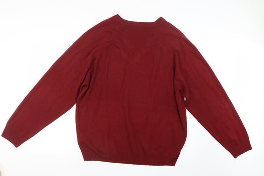 Simon Taylor Mens Red Knit Pullover Jumper Size M