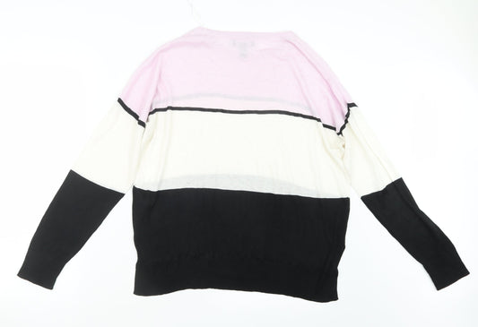 New Look Womens Black Knit Pullover Jumper Size M