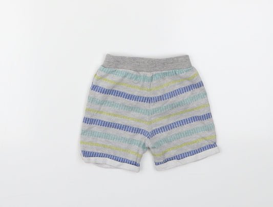 Ladybird Boys Grey Striped Capri Trousers Size 9-12 Months