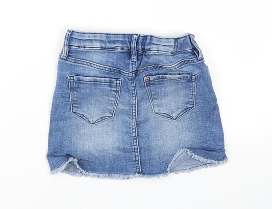 DENIM Girls Blue A-Line Skirt Size 5-6 Years