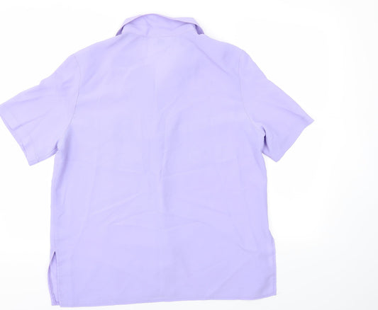 Bella moda Womens Purple Basic T-Shirt Size 14