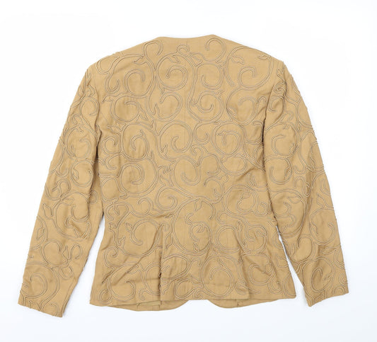 Medici Womens Beige Jacket Blazer Size 10