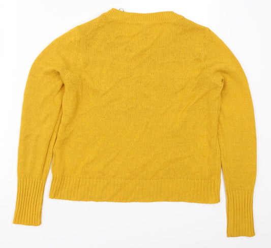 H&M Womens Yellow Pullover Jumper Size S
