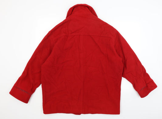 Preworn Womens Red Overcoat Coat Size 16