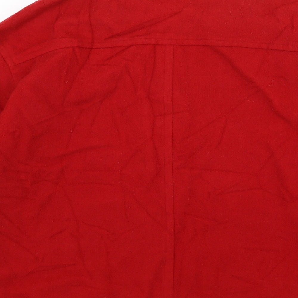 Preworn Womens Red Overcoat Coat Size 16