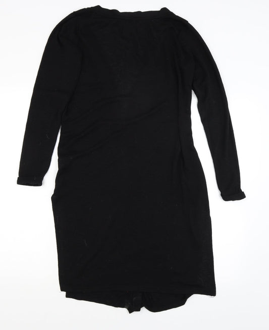 New Look Womens Black Wrap Jumper Size 10