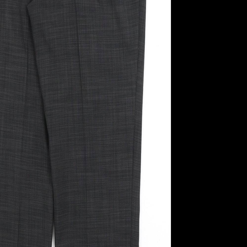 M&S Womens Grey Dress Pants Trousers Size 14 L25.5 in