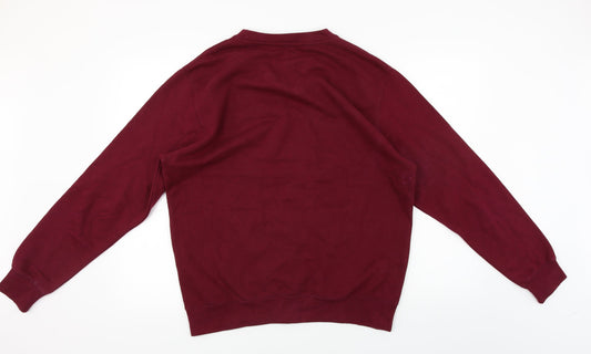 NORTHUMBERLAND Mens Red Pullover Jumper Size M