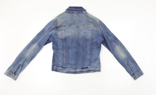 Papaya Womens Blue Jacket Coat Size 10