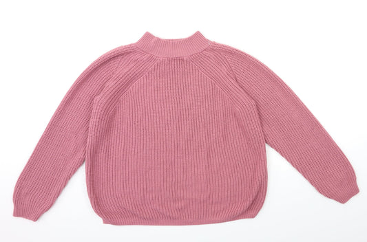 Select Womens Pink Knit Pullover Jumper Size M