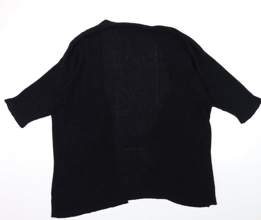 Evans Womens Black Knit Cardigan Jumper Size 14