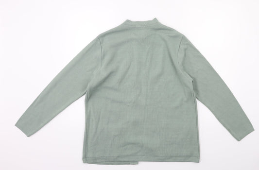 Classic Womens Green Knit Cape Jumper Size 12