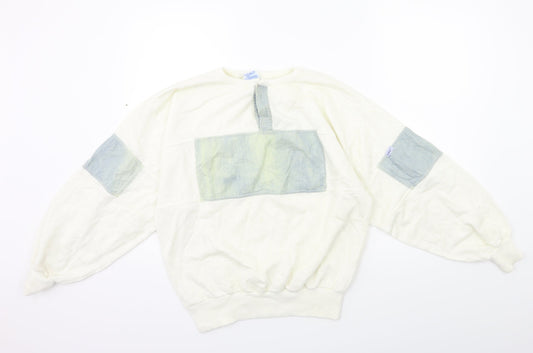 Lee Mens White  Knit Pullover Jumper Size S