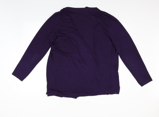 Just Elegance Womens Purple Cardigan Jumper Size M