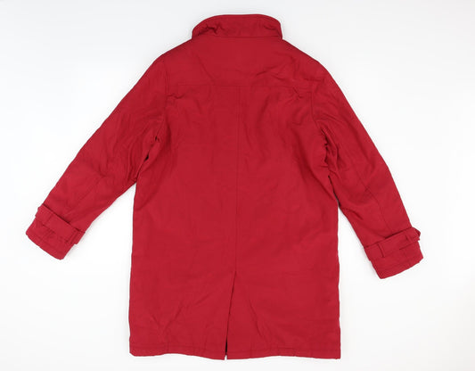 David bary Womens Red Jacket Coat Size 14
