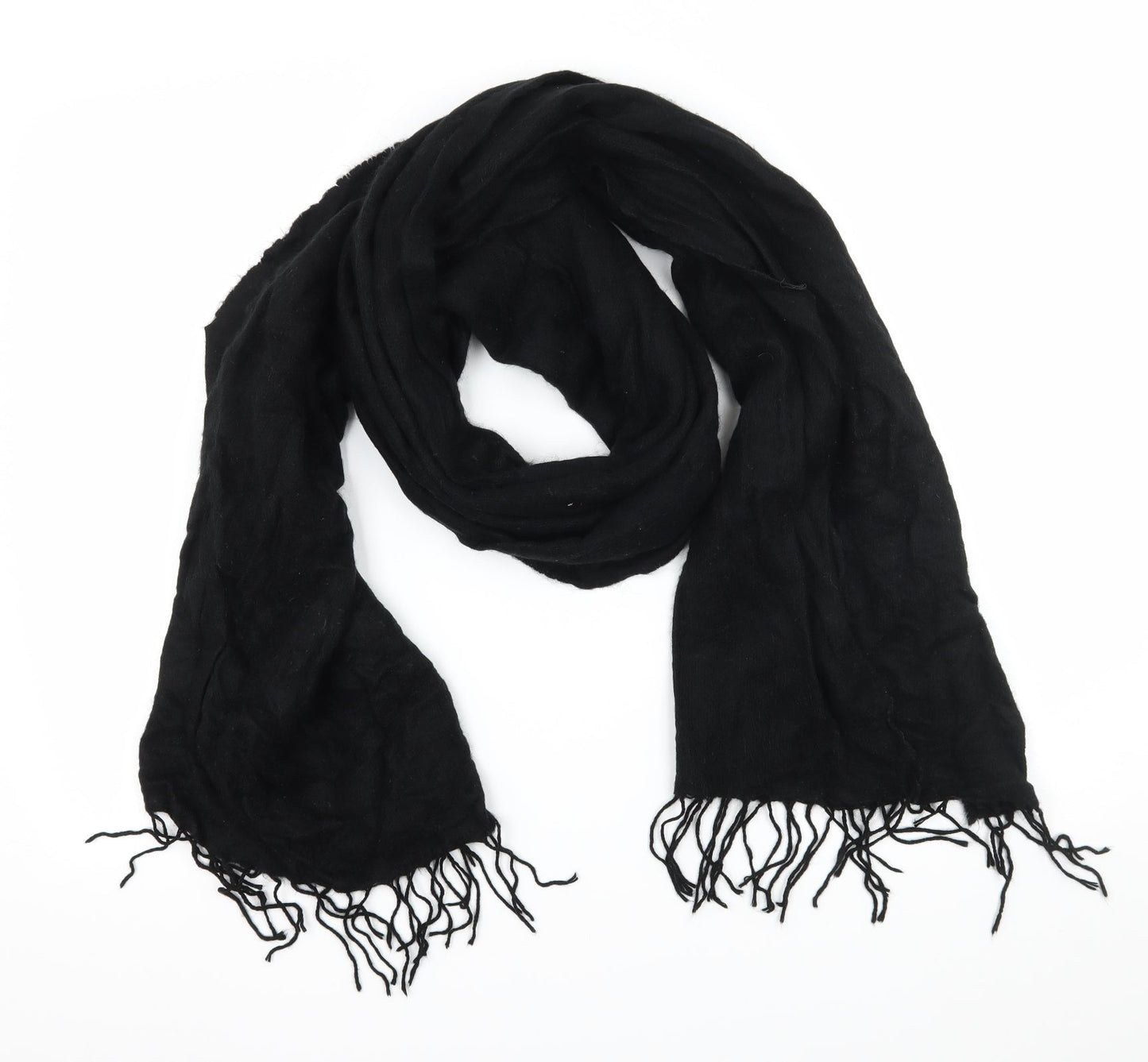 Preworn Womens Black Knit Scarf