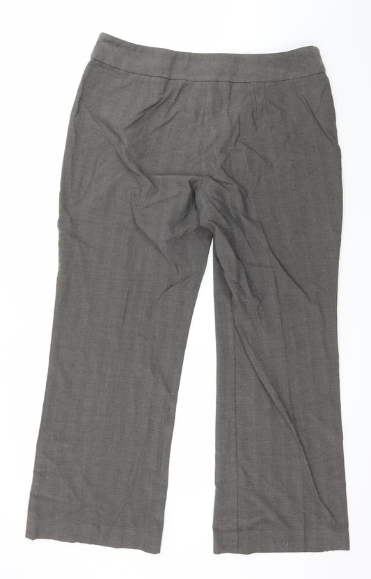 Marks and Spencer Womens Grey Trousers Size 16 L28 in