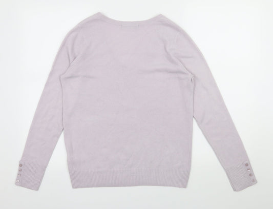 Marks and Spencer Womens Purple Knit Pullover Jumper Size 8